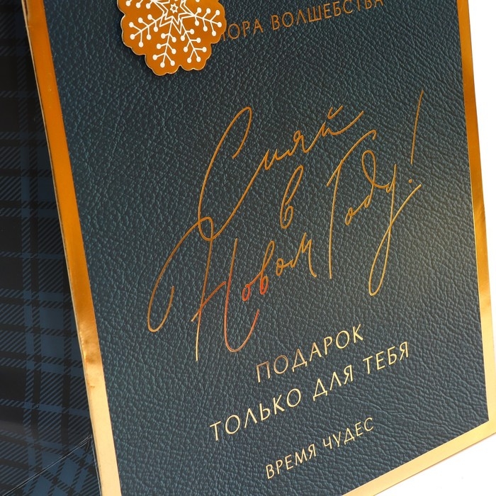 Пакет подарочный новогодний ламинированный «Сияй в Новом Году», 25,4 х 30,5 х12,7 см