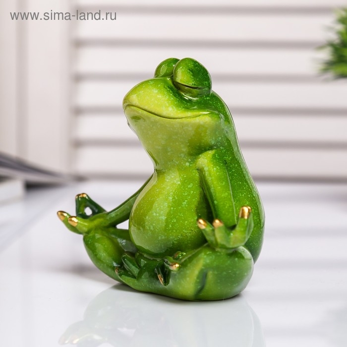 Сувенир полистоун лак Сувенир полистоун лак "Лягуха-йог" МИКС 15х12,5х5,5 см