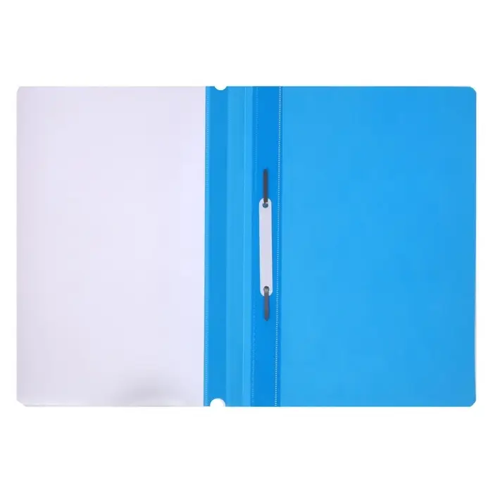 Папка-скоросшиватель Calligrata, А4, 120 мкм, голубая, прозрачный верх