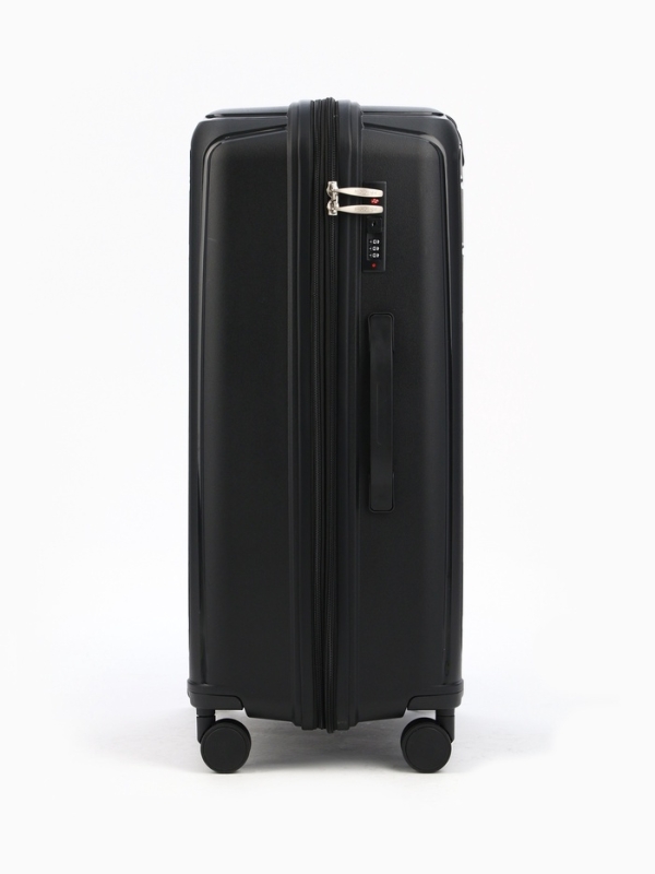Чемодан 28 Чемодан 28", PP, 49*30*76, отд на молнии, код замок, 4 колеса, черный
