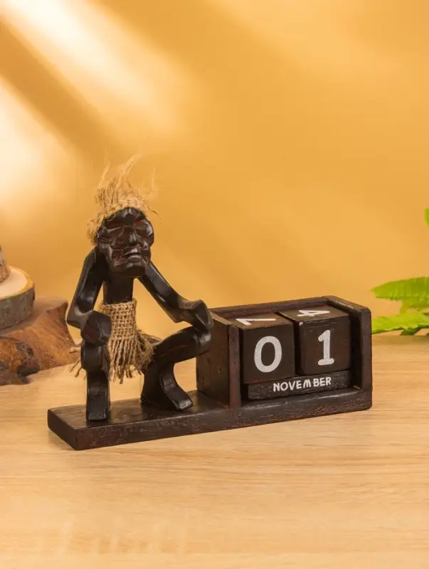 Вечный календарь &laquo;Абориген&raquo;, 14&times;20&times;8 см, дерево, МИКС