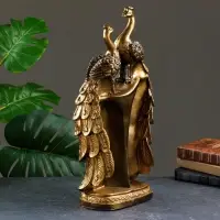 Фигурка &laquo;Жар-птица&raquo;, двойная, чёрное золото, 25&times;13&times;51 см
