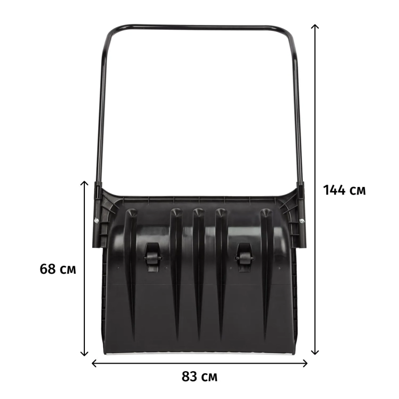 Движок для уборки снега (скрепер) Finland 83x68х144 см с алюмин/ручкой 1714