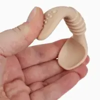 Ложка детская для прикорма, силикон, набор 2 шт., бежевый M&B