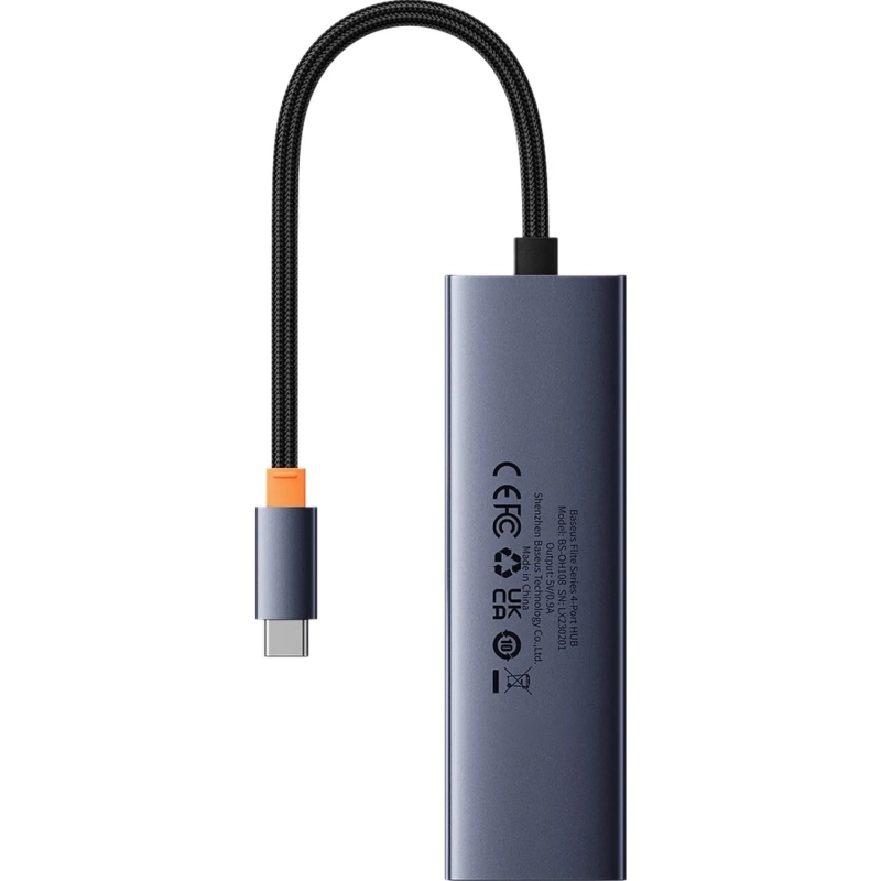 Разветвитель USB Baseus UltraJoy 4-Port Sp.Grey C-USB3.0 B0005280A813-03