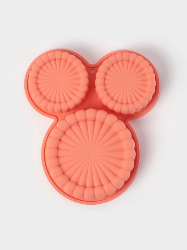 Форма для выпечки Доляна «Савоярди», силикон, 3 ячейки, 22×19×4 см, персиковая Форма для выпечки Доляна «Савоярди», силикон, 3 ячейки, 22×19×4 см, персиковая