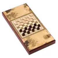 Настольная игра нарды с шашками &laquo; Пёс &raquo;, деревянные большие, 60&times;60 см
