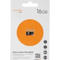 Карта памяти MicroSD VIXION PRO, 16 Гб, класс 10, без адаптера