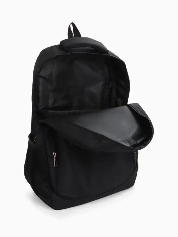 Рюкзак школьный, 1 отделение на молнии, 4 кармана, 35&times;18&times;50 см, чёрный