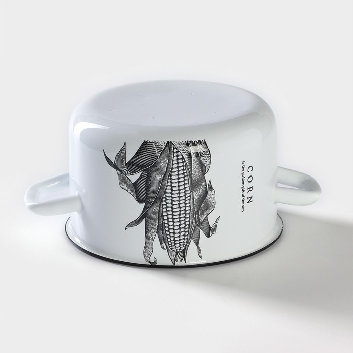 Кастрюля эмалированная цилиндрическая, 2,9 л, рисунок МИКС Кастрюля эмалированная цилиндрическая, 2,9 л, рисунок МИКС