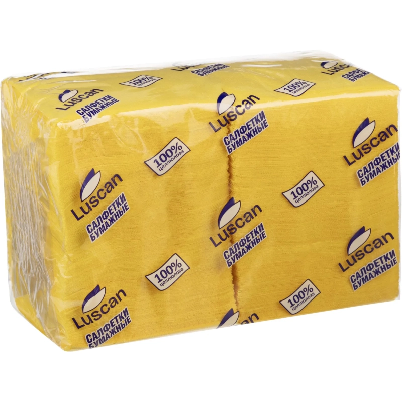 Салфетки бумажные Luscan Profi Pack 1сл24х24 желтые 400шт/уп