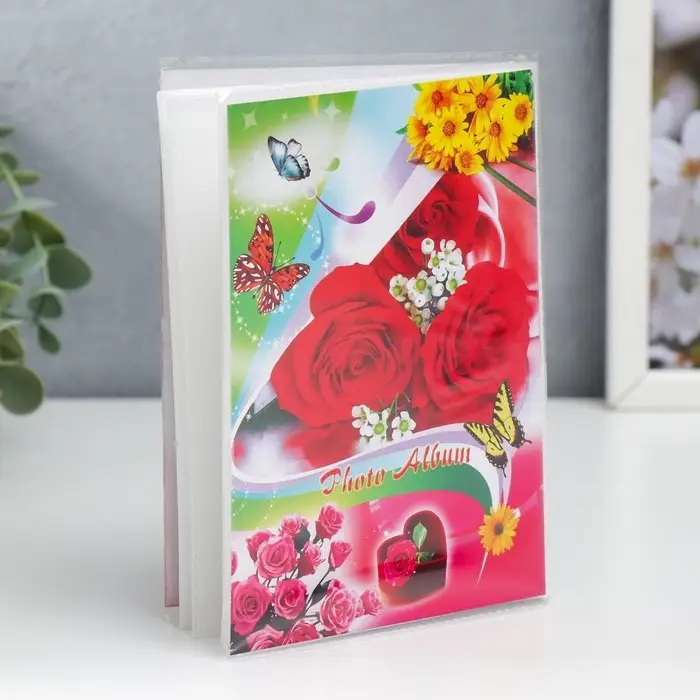 Фотоальбом на 36 фото 10×15 см «Цветочный мотив», 15.5×12.5×1 см, МИКС Фотоальбом на 36 фото 10×15 см «Цветочный мотив», 15.5×12.5×1 см, МИКС