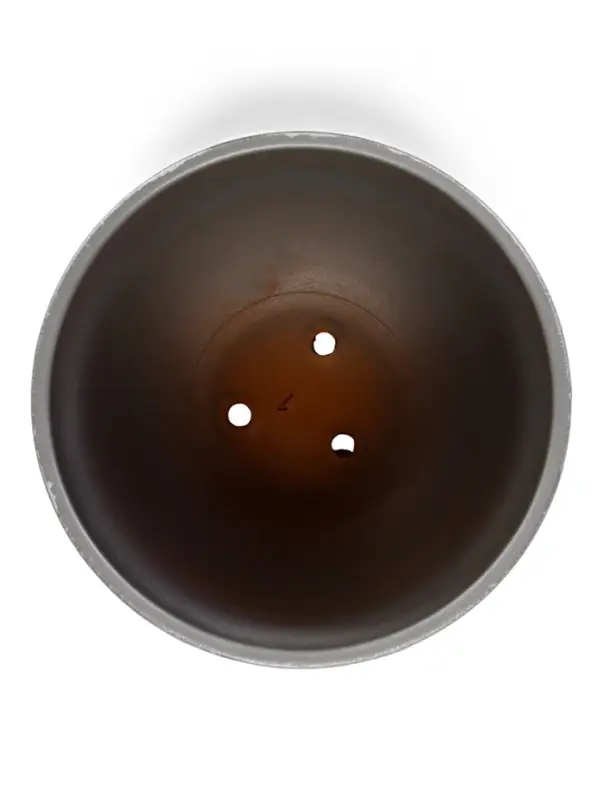 Горшок цветочный с поддоном 3 л, d18/h15,5 см серый керамика, Горшок цветочный с поддоном 3 л, d18/h15,5 см серый керамика, "Перл" (М)