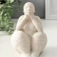 Сувенир полистоун "Пышечка. Удивление" белый песок 11,5х11х16см Сувенир полистоун "Пышечка. Удивление" белый песок 11,5х11х16см