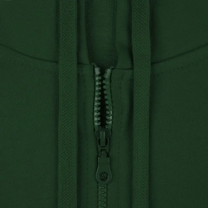 Толстовка на молнии с капюшоном Siverga 2.0, темно-зеленая, размер XS