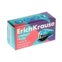 Степлер ErichKrause Compact Pastel, Mini №10, 15 листов, МИКС