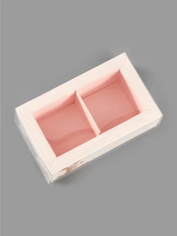 Коробка для 2 конфет с ячейками &laquo;С любовью&raquo;, 10&times;6&times;3 см