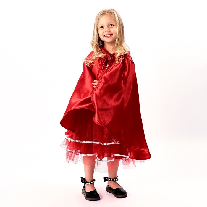 Карнавальный костюм  Карнавальный костюм "Красная шапочка" рост 104-134 см, платье, накидка