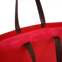 Сумка пляжная без застёжки, 45&times;12&times;35 см, однотонная, красная