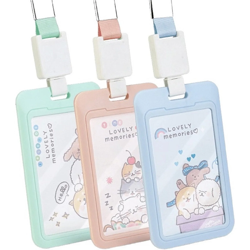 Бейдж Deli 64824 вертик.,с держат. и клипом,вкладыш:54x86мм, ассорти, 1 шт