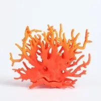 Коралл пластиковый, малый, 16&times;13 см, оранжевый