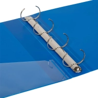 Папка на 4-х кольцах пласт. 35/42мм А4 ATTACHE F504/07 синяя Ро