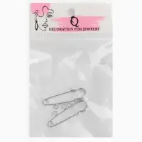 Булавка для подвесок PO-035 №01, 2 шт. 3.5&times;0.5 см, цвет серебро