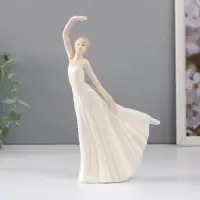 Фигурка керамика &laquo;Утонченная балерина в белом платье&raquo;, 11&times;5&times;18.5 см