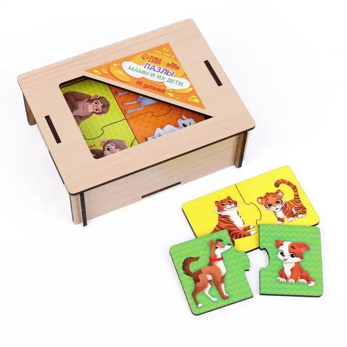 Пазл Лесная мастерская &laquo;Мама и малыш&raquo;, 40 деталей