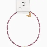 Чокер "Морской мир" хвост русалки с жемчугом, цвет фиолетово-белый в золоте