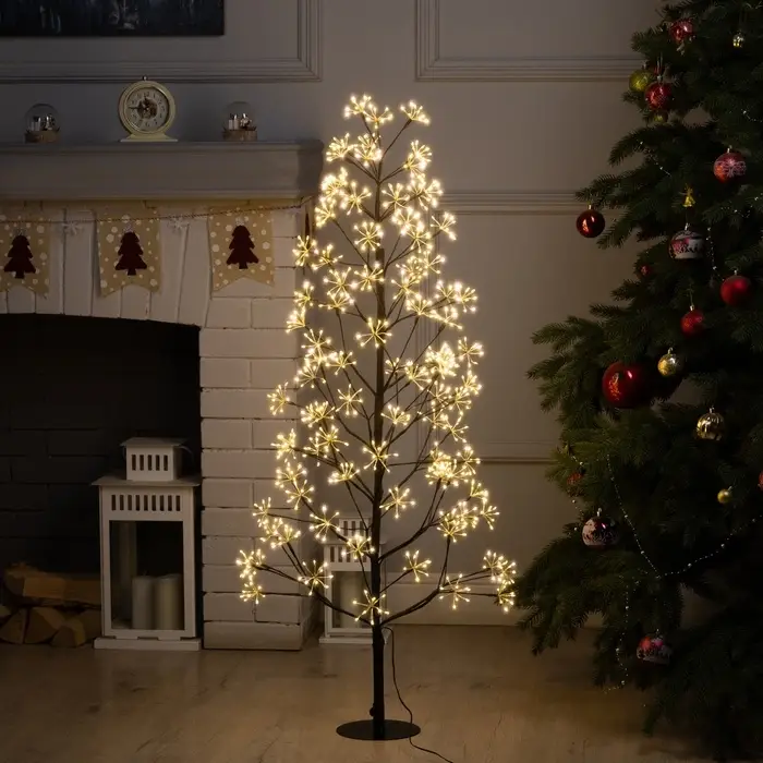 Светодиодный куст &laquo;Ель&raquo; 1.2 м, 900 LED, 31 В, свечение тёплое белое
