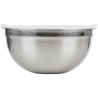 Миска из нерж стали с пласт крышкой, смешанная полировка Amarena 4,3 л