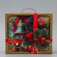 Коробка Новогодняя подарочная "Часики" 29 х 24,5 х 9,5 см