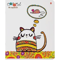 Тетрадь общая А5 ,48л, клетка,скрепка, КАРАМЕЛЬ NEW, 5 шт в уп,7-48-541/5