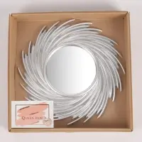 Зеркало настенное Sunshine, d зеркальной поверхности 11 см, серебристое