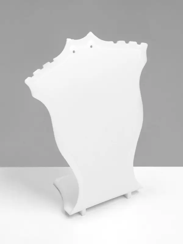 Подставка под кулоны, цепочки и серьги QF, 10&times;4.3&times;12 см, белая