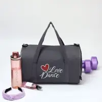 Сумка спортивная TEXTURA, на молнии с подкладкой, длинный ремень, маленький размер, серая