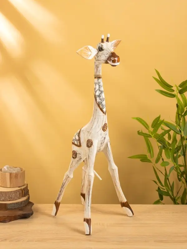 Сувенир "Жирафик" дерево 25х25х70 см, цв. белый