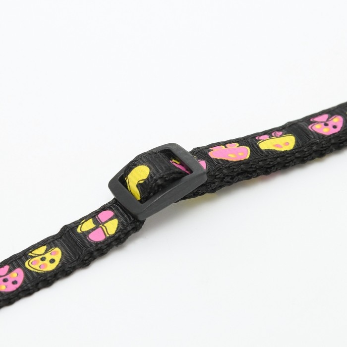 Ошейник двухслойный с фастексом Ошейник двухслойный с фастексом "Грибы" 30 х 1 см, чёрный