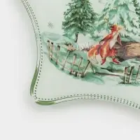 Блюдо сервировочное звезда "Зверьки в лесу" 19,5 см