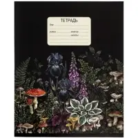 Тетрадь 12 листов в клетку Calligrata &laquo;Грибы&raquo;, блок офсет, 5 В МИКС