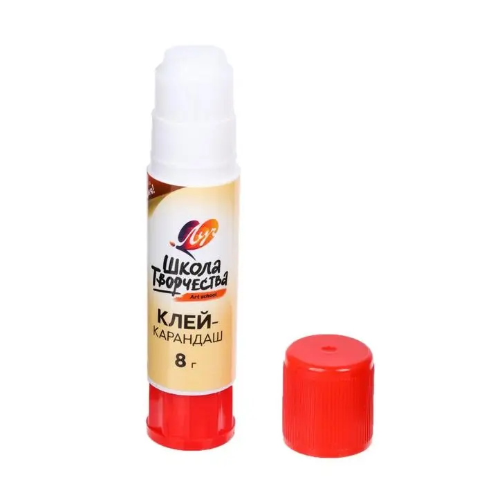 Клей-карандаш PVP 8 г Луч  Клей-карандаш PVP 8 г Луч "Школа творчества"