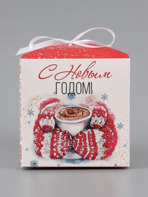 Коробка складная, подарочная новогодняя &laquo;С Новым годом&raquo; 12&times;12&times;12 см
