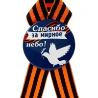 Значок закатной с георгиевской лентой &laquo;9 Мая&raquo;, МИКС