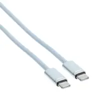 Кабель Type-C-Type-C, 3 А, 1.8 м, TPE, голубой