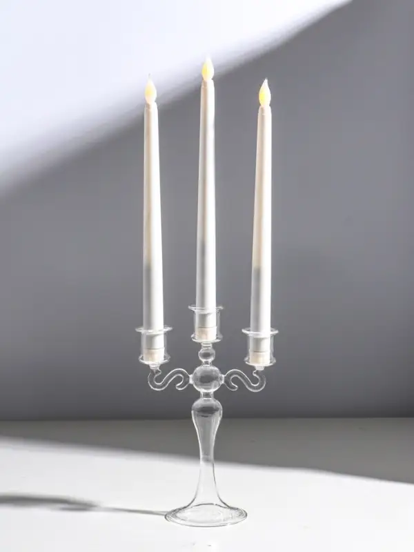 Подсвечник стекло  Подсвечник стекло "Версаль" прозрачный d=2.2 см 14х4х21,5 см