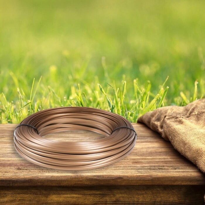 Ротанг искусственный гладкий 8 мм 100 м полумесяц (бронза металик) Ротанг искусственный гладкий 8 мм 100 м полумесяц (бронза металик)