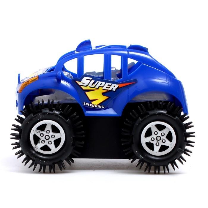 Джип-перевёртыш &laquo;Трюкач&raquo;, работает от батареек, цвет синий