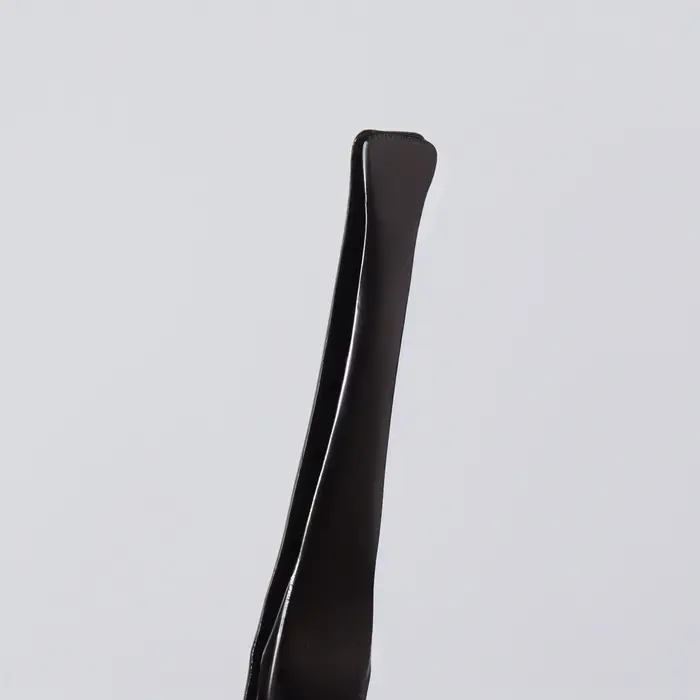 Пинцет прямой, широкий, 9 см, чёрный