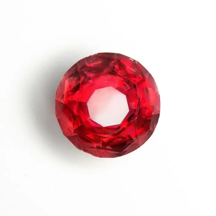 Ручка-кнопка CAPPIO "Алмаз", цвет красный, стеклянная, d=25 мм